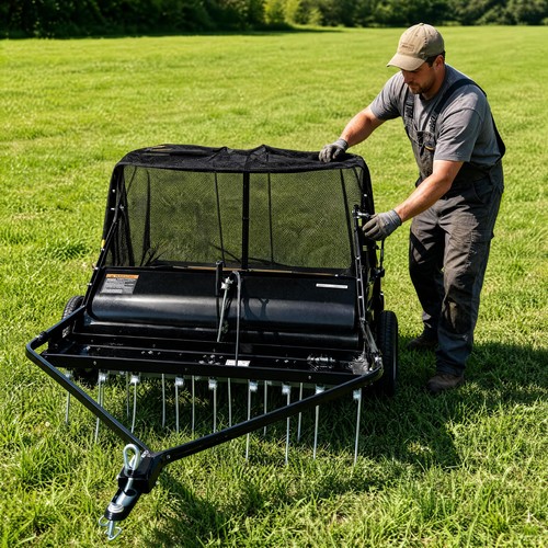 Combo tow behind lawn - 2-in-1,