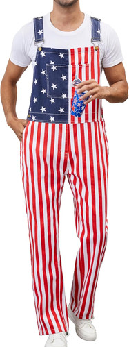 Men american flag bib - men's,