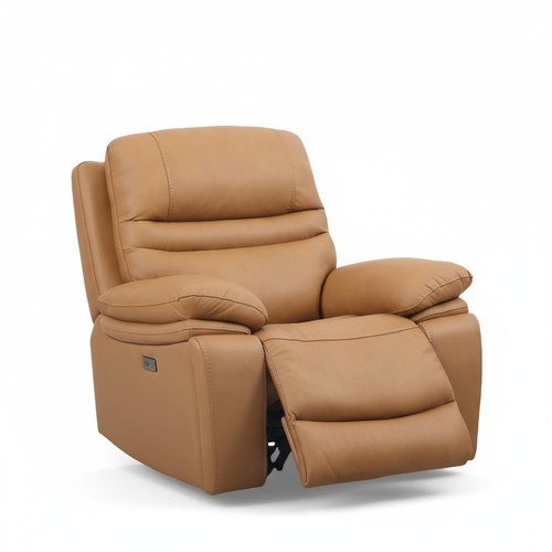 Leather power recliner chair - power,