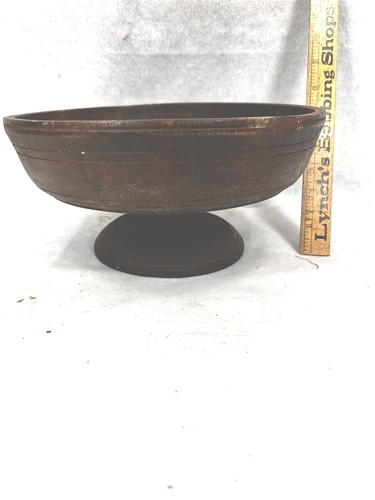 Antique bowl wooden pedestal - antique,