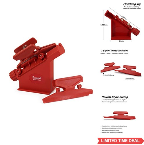 Fletching jig with straight - fletching,