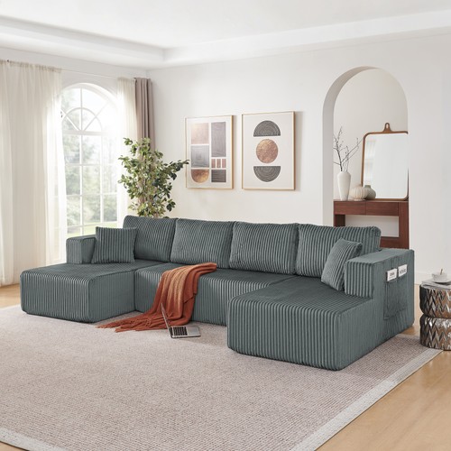 Shaped modular sectional - u,