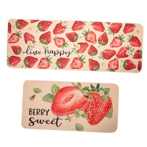 Strawberry kitchen decor rug - strawberry,