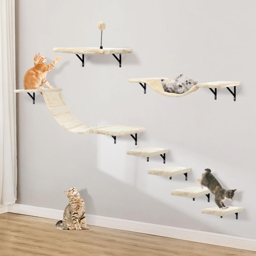 Wall mounted cat climber - wall-mounted, set
