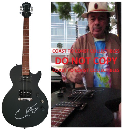 Carlos santana signed epiphone - signed,