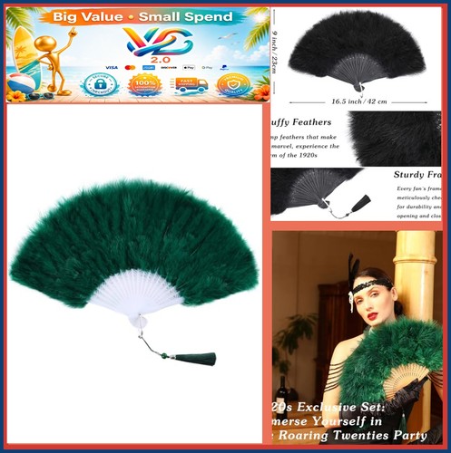 New marabou feather hand - new,