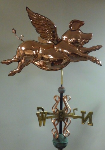Flying pig copper - pig, weather