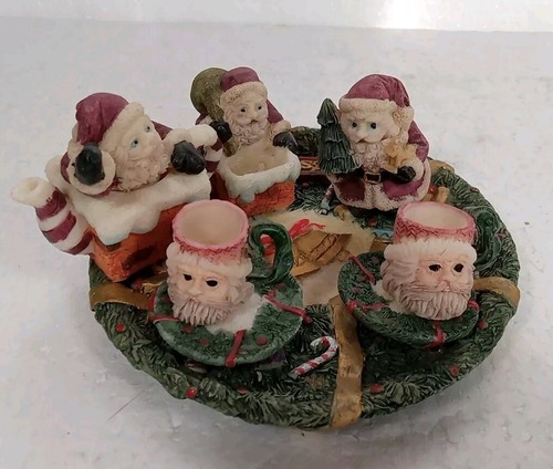 Miniature santa tea party - santa,