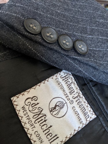 Vtg hickey freeman - hickey, charcoal