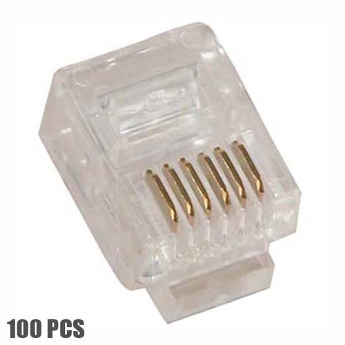 100 pack rj12 telephone - 100,