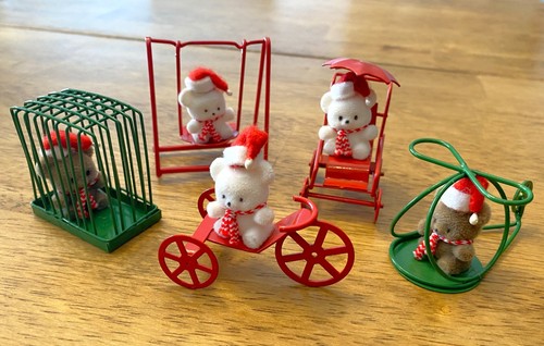 Vintage lot flocked - of, 5