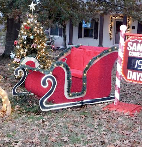 Led santa s sleigh - 3.7, ft