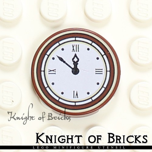 Lego minifigure brown clock - minifigure,