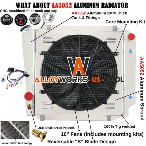 Row radiator shroud fan - row, radiator+shroud