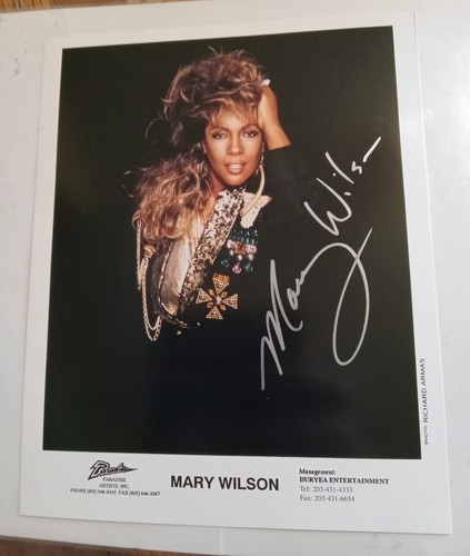 Mary wilson signed 10 - signed, 8