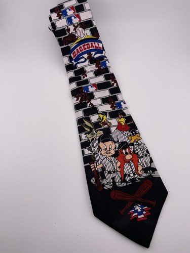 Men necktie baseball toons - necktie,,