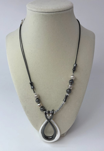 Open double teardrop - teardrop, pendant