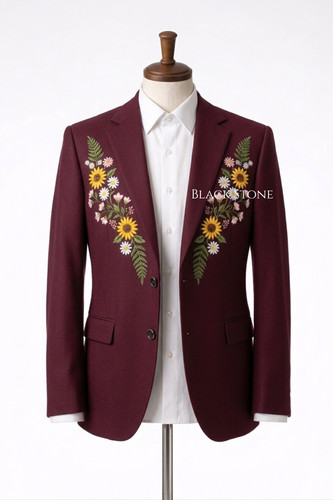 Men 2pc maroon - 2pc, floral