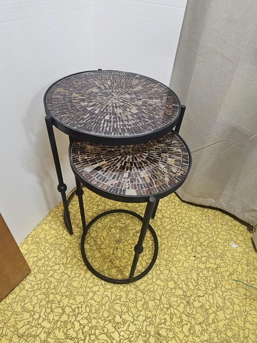 Vintage mosiac glass top - mosiac,