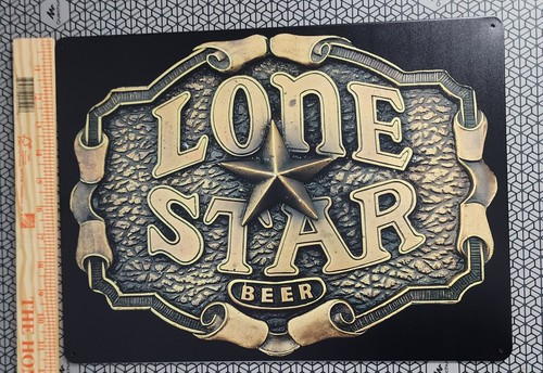 16x12 lone star beer - 16x12, tin