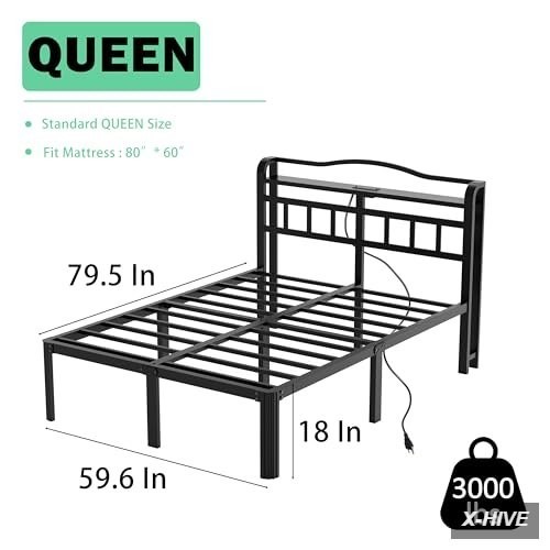 Queen bed frame - queen, headboard
