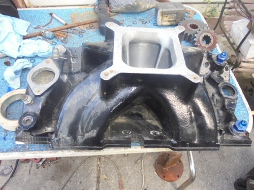 Aluminum intake sbc with - intake,
