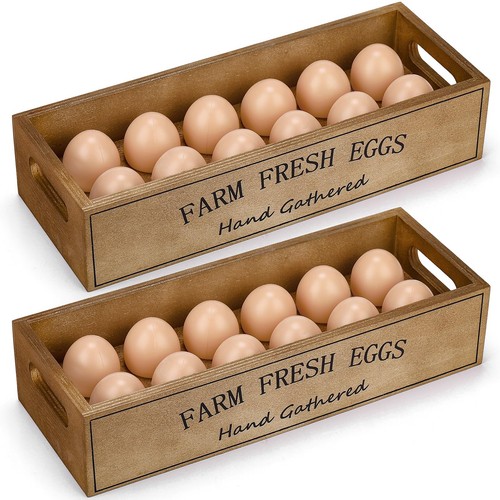 Pieces farm wooden egg crate - 2,