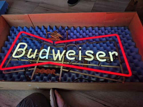 Budweiser beer neon sign - budweiser,