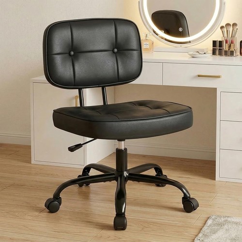 Leather armless swivel - pu,