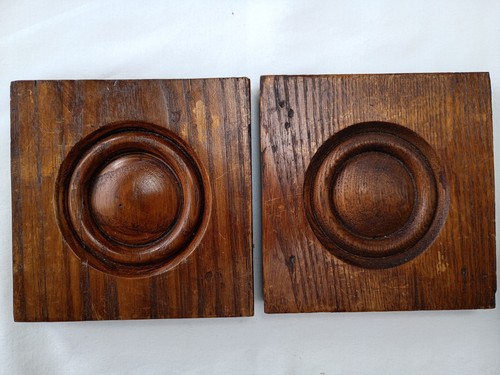Pair antique dark - dark, stained