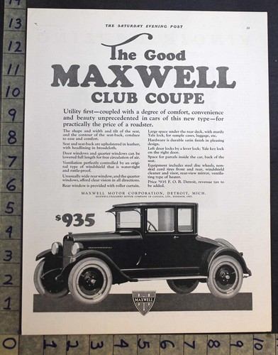 1923 maxwell club coupe - coupe, motor