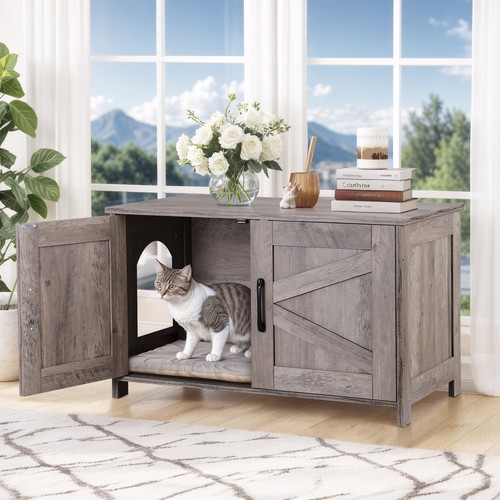 Cat litter box - litter,