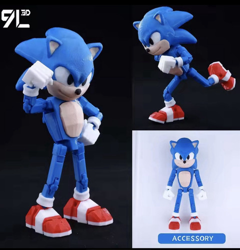 Sonic the hedgehog printed - 3d,