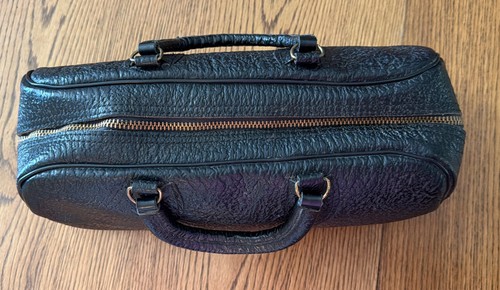 Vintage black leather - vintage, schell