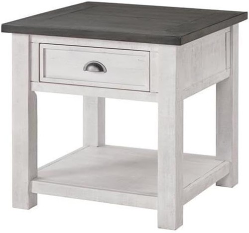 Solid wood end - end, white