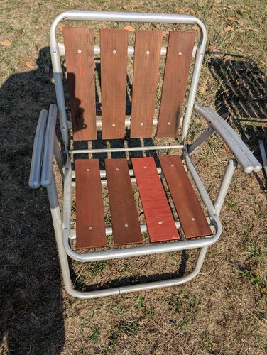 Vintage mcm redwood slat - redwood, 4