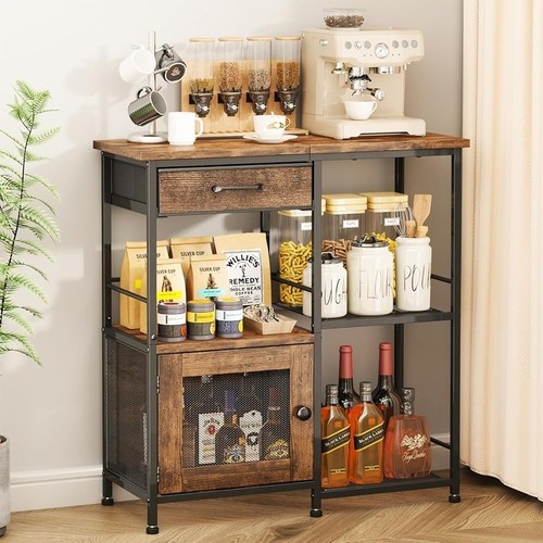 Coffee bar cabinet station - cabinet,