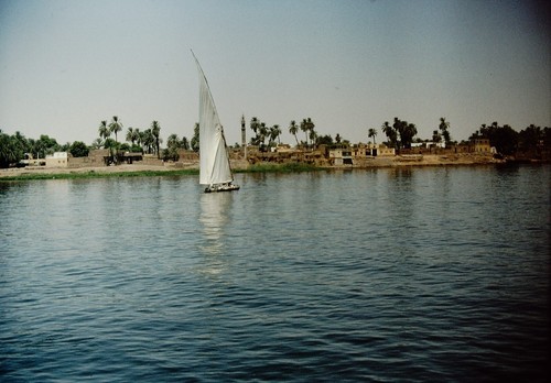 Sailboat the nile egypt - nile,,