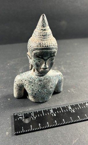 Vintage khmer bronze buddha - vintage,