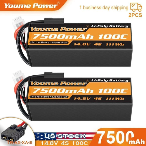 2pcs 7500mah 8v 100c - 14.8v,