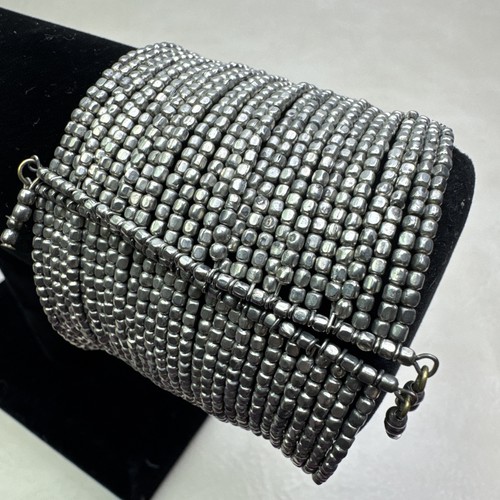 Metal bead bracelet - metal, 2"
