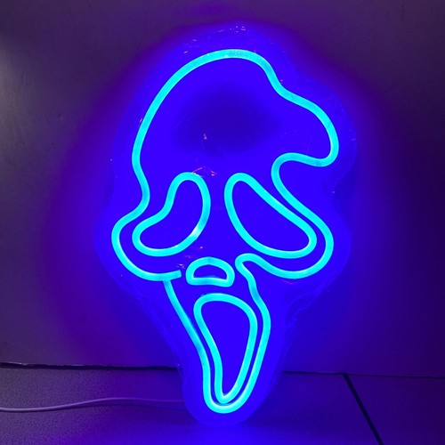 Ghost blue neon sign - blue,