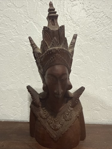 Balinese goddess hand carved - goddess,