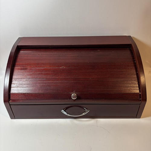 Vintage mcm wood roll - wood, top