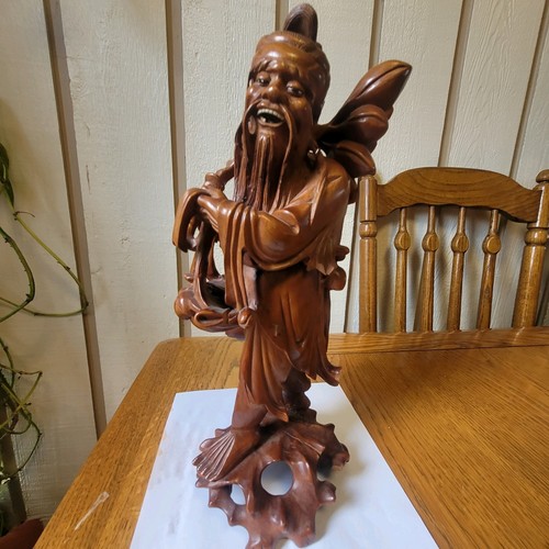 Hand carved wooden figure - wooden,