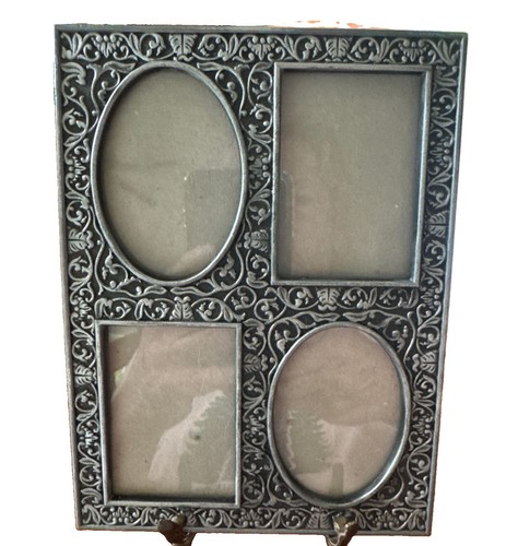Vintage ornate pewter picture - vintage,
