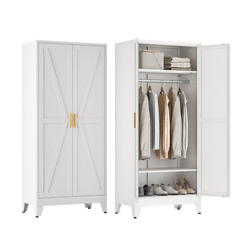 Metal armoire wardrobe - wardrobe, closet