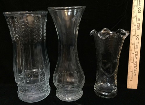 Vases clear glass lot - vases,