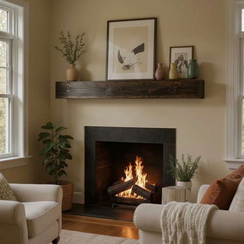 Deep beam wood shelf - 8",