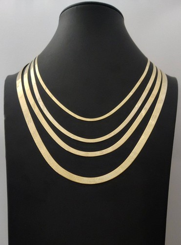 10k solid gold - gold, herringbone